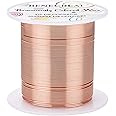 BENECREAT 22 Gauge 55 Yards Jewelry Beading Wire Tarnish Resistant Copper Wire for Beading Wrapping and Other Jewelry Craft Making