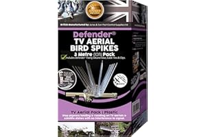Defender Bird Spikes | TV Aerial Pack | Glue, Cable Ties & Clips | Install Guide | 3 Metre