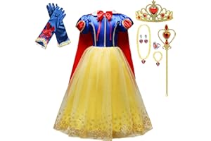 Lito Angels Vestito Costume Principessa Biancaneve per Bambina, Vestirsi Festa di Fantasia