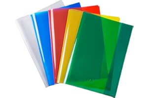 ‎JOLLY JOLLY A4 Extra Strong Polypropylene Notebook Cover in 5 Colours - Ultrasonic Welding of Inserts - Perfect Protection for Notebooks and Books School Supplies