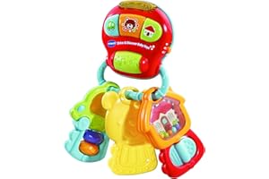 VTech Drive & Discover Keys, Rattle Toy with Sounds and Phrases, Learning Toy for Sensory Play, Baby Teether with Interactive Features, Suitable for Girls and Boys from 0 Months