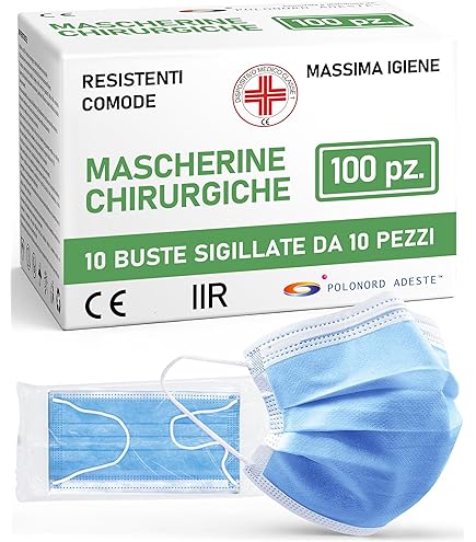 Mascherina Chirurgica A 3 Strati Con Elastico, Colore Blu, Conf - Foto 8