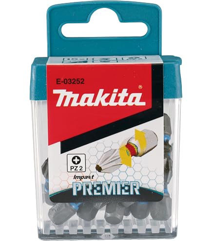 Makita Schraubendreher-Bits – PZ2, 25 Mm, 15 Stück, Impact Gold Technologie, Für Schlagschrauber & Hohes Drehmoment