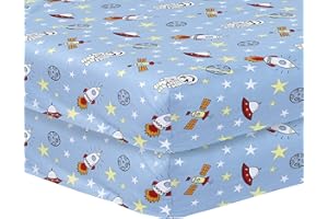 DTEX HOMES 2 x Cot Bed Sheets Super Soft Breathable Polycotton Fitted Sheet 140 x 70 cm (Space Blue)