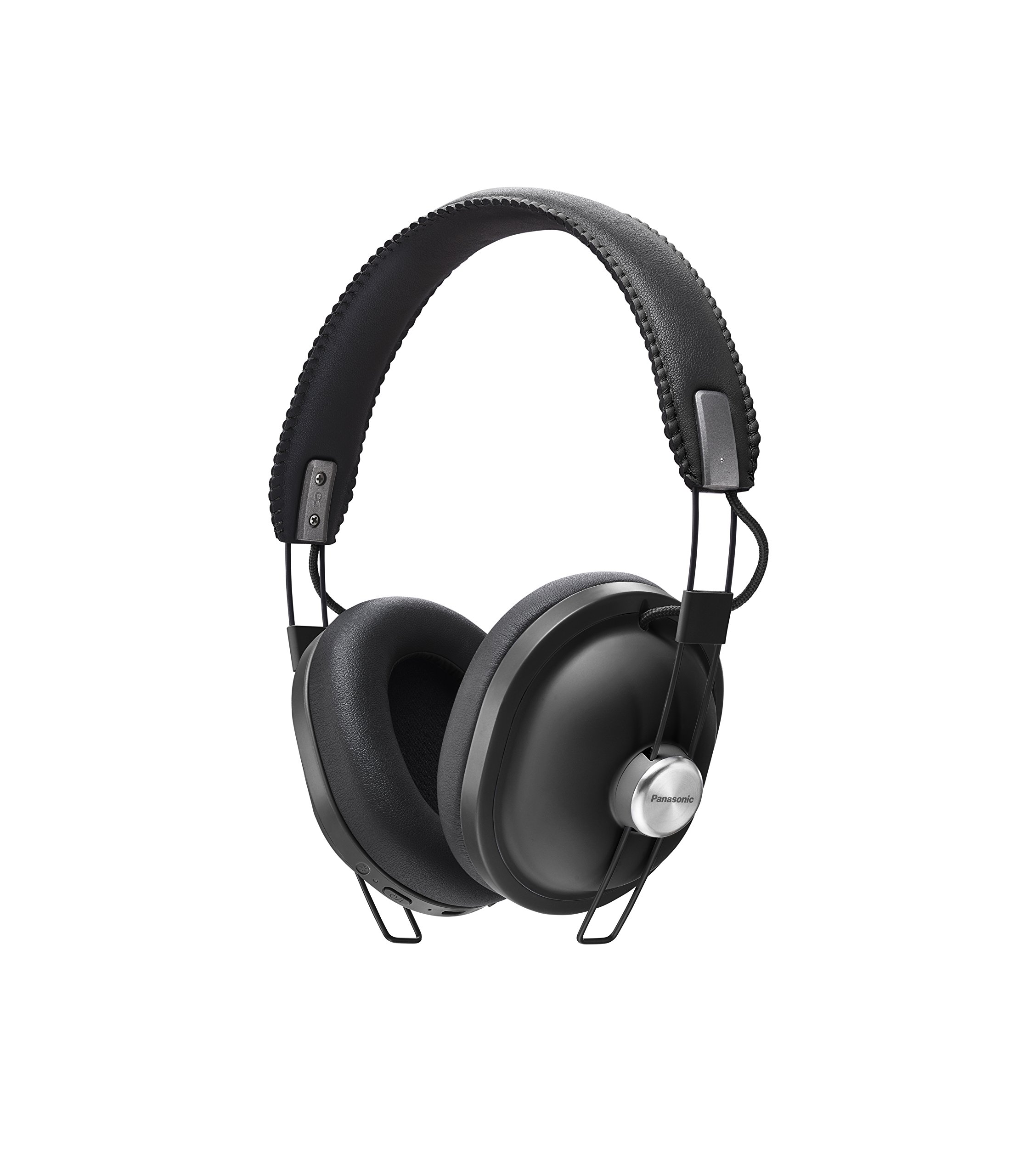 Panasonic RP-HTX80BE-H Wireless Bluetooth Headphones, Comfortable Overhead Retro Style with Microphone and Dynamic bass…