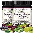 AVG Health Organics Diabetes Care Jamun, Neem & Karela Plus Powder 200gm Each (Pack of 2) with Arjuna, Gokhru & Triphala for Diabetes and Associated Problems like Constipation, Heart, Kidney Problem &