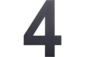 nanlyiau numero maison anthracite Numero Maison Numéro de Maison Moderne-Haute 12.5cm /5in RAL 7016 Acier inoxydable, Aspect flottant, facile à installer et fait de solides SUS304(7016 5in4)