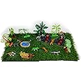 Forest Set (Jungle Set) - Wild Animals, Snake, Trees, Grass, Mountain, Pond - Used in Making School Projects and Decoration.