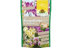 Neudorff Azet Lot de 40 bâtonnets d'engrais Bio pour orchidées - pour Une Floraison abondante des orchidées - Effet Longue durée de 2 Mois - Marron