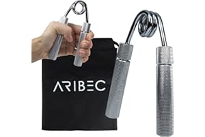 ARIBEC Fortalecedor de mano Ajustable 10–70 kg con bolsa, Entrenamiento Antebrazo Profesional, Fortalecedor de agarre, Rehabilitación mano