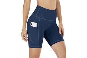 IUGA Gym Shorts for Women High Waisted Tummy Control Cycling Shorts Women with Pockets Workout Sport Yoga Running Shorts
