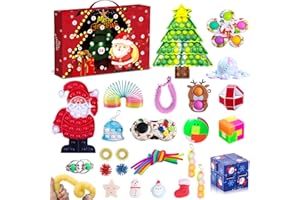 GÉNERIC 2023 Advent Calendar Fidget Toys Set, Christmas Countdown Sensory Pack Stress Relief Toys Christmas Surprise Gifts for Kids and Adults (style Q)