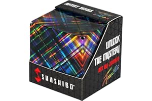 Shashibo Cube Transformable – Cube Antistress breveté et primé avec 36 aimants rares sur Le thème de la Terre – Peut Prendre Plus de 70 Formes (Artist Series - Disco Plaid)