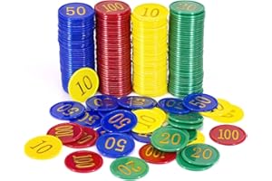 Wrzbest Plastic Poker Chips 160 Poker Chip Set with Storage Box,Denomination Printed Casino Style Chip for Texas Home Holdem Poker Game Nights,Blackjack or Roulette Games,Casino Parties (160 pcs)
