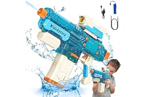 Kid Odyssey Electric Water Gun, Automatic Water Squirt pistol for Kids Adults, 500CC High capacity/Unlimited Water Supply with Hose, Range up to 32 FT, Summer Toys for Pool Party Beach Outdoor
