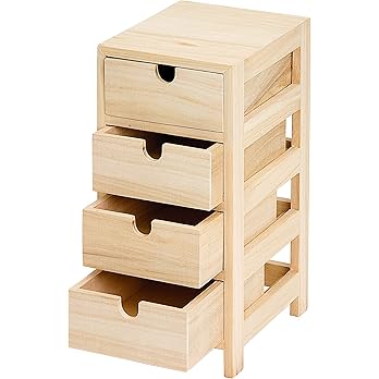 Ladetoren met 4 laden, ladekast van hout : Amazon.com.be: Wonen en keuken