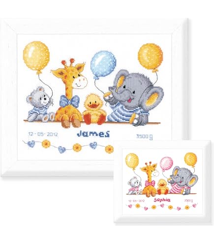 Kit Punto De Cruz Bebé Oso En Almohada - VERVACO, Completo Para Principiantes, 22x24 Cm, Regalo DIY