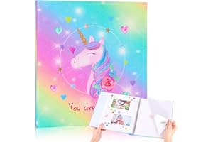 MHJY Fotoalbum zum Einkleben Babyalbum Baby Kinder Album Foto mit 40 Seiten für Mädchen und Jungen, Fotobuch für Bis zu 200 Fotos, Babyalbum zum Selbstgestalten Album-Format 29x27cm