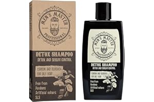 Men's Master Champú Detox Anticaida para Hombre | Champú de Carbón Activo, Fortalece el Cabello | Champú para Pelo Graso | Sin Parabenos | Champú Anticaspa | 260 ML