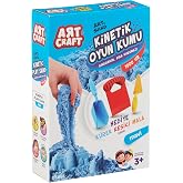 Art Craft 03691 Aksesuarlı Kinetik Oyun Kumu, Mavi, 1000 gr