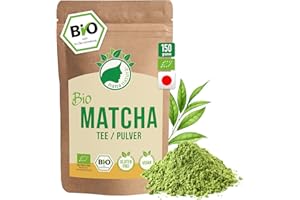 ‎NANANATURA Matcha Pulver Bio 150g | Premium Culinary Matcha Tee aus Japan in bester Bio-Qualität | 100% natürlich - ohne Zusätze | geprüft & abgefüllt in Deutschland