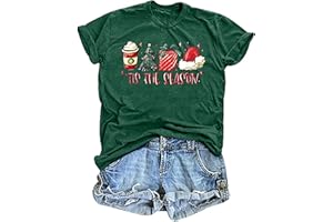 tiorhooe Kerstshirt dames grappig T-shirt Kerstmis Merry Christmas