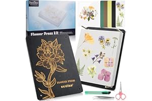 Suziko Grande Presse-Fleurs avec Cadre Photo, Mesure 30x22 cm - Kit de Pressage de Fleurs à 6 Couches pour Adultes et Enfants - Excellent Cadeau pour les Amoureux de l'Artisanat et les Filles