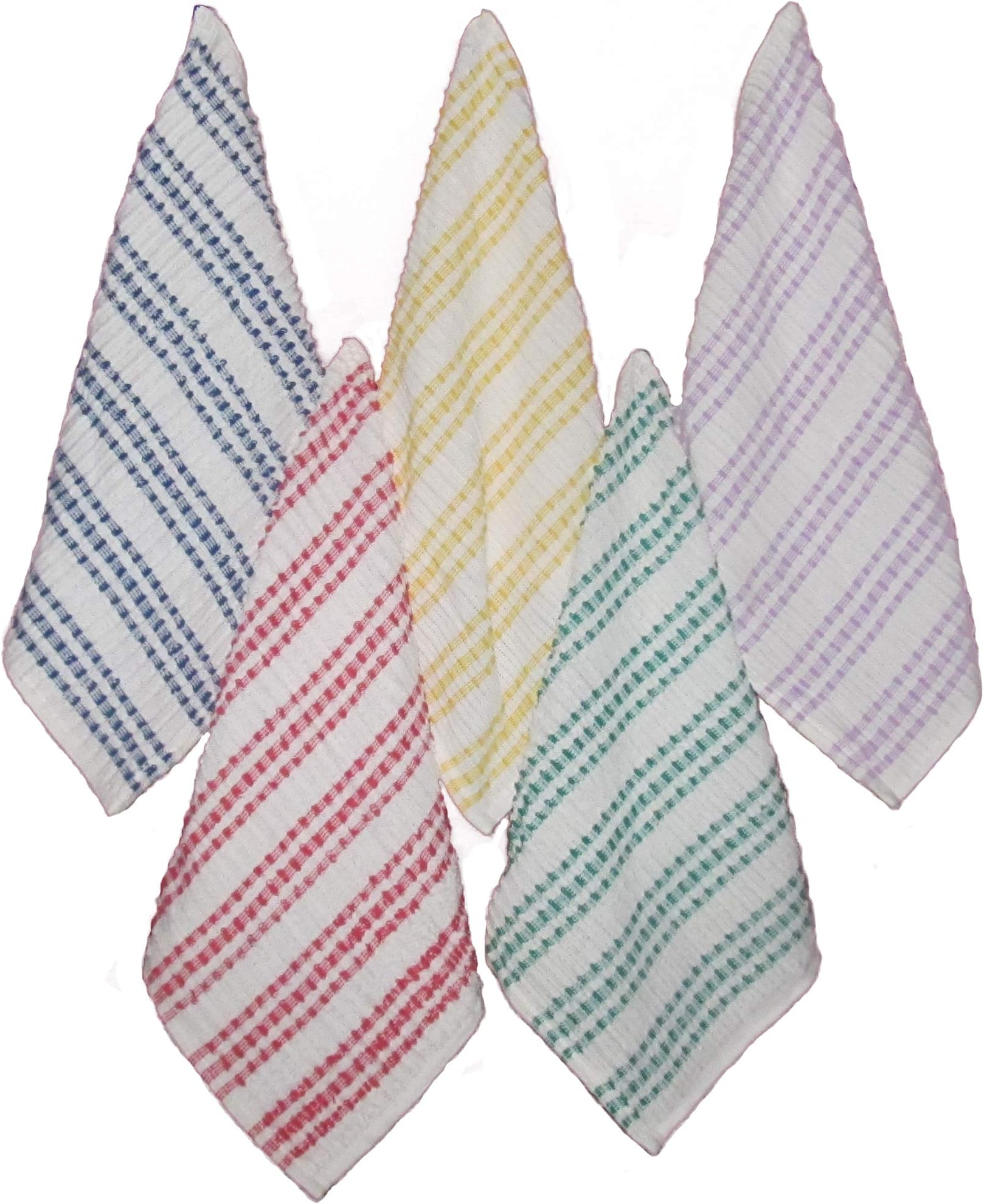 AIRWILL Branded Cotton Dishcloths (Multicolour, Pack of 5 Pieces)