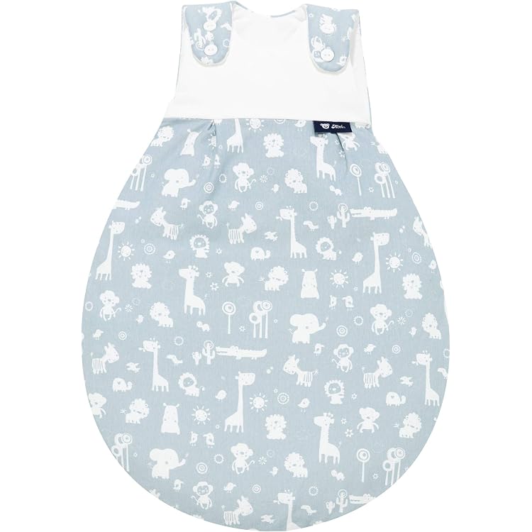 Alvi Baby Mäxchen Ganzjahresschlafsack | Mitwachsend Größenverstellbar | TOG 2,5 | Ohne Ärmel, Birnenförmig | Ab 0 Monaten