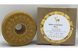 ‎WILDLUTSCHER Wildlutscher Leckstein süßer Mais (gemahlen) | Extra Harter Wild- Leckstein | Wildbindendes Lockmittel| für Damwild, Schwarzwild und Rotwild. |Wochenlange Nutzungsdauer | 1,8 kg (14,95 €/kg)