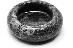 BETTER WITH FRIENDS posacenere piccolo in marmo 9 cm x 9 cm nero grigio