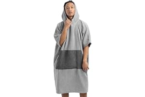 ‎HOMELEVEL HOMELEVEL Badeponcho Unisex - Surf Poncho aus 100% Baumwolle - Tuch für Erwachsene - Bademantel für Damen und Herren - Badetuch mit Kapuze
