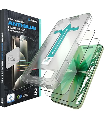 BENKS 2 Pezzi Opaca Pellicola per iPhone 17 Pro Vetro Teperato, 3D Copertura Totale