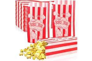 SZHHRXI 200 Pcs Petites Boite Pop Corn, Sachet Pop Corn, Sac à Pop Corn en Matériau Résistant à l'huile pour Machines à Pop Corn, Boîte à Pop corn Classique pour Party, Carnival, Cinéma (rouge200)