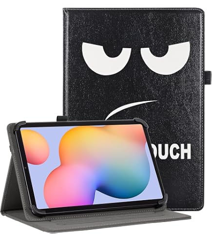 INSOLKIDON Custodia In Pelle PU Con Funzione Stand Per Tablet DOO-GEE T10S 10.1 Pollici, Cover Con Auto Sleep/Wake, Antiurto E Antigraffio (Nero)