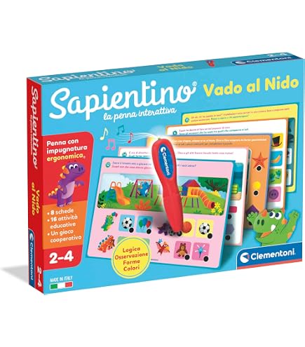 Clementoni – Penna Interattiva Frozen Con 24 Attività Educative Per Imparare Con Elsa E Anna, Colore Assortito