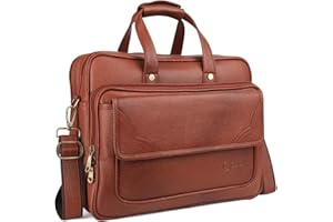 Gaja Leather Laptop bag for men | Messenger bag | 15.6 Inches Leather Briefcase | Business Satchel | Computer bag | Shoulder bag | Work | office | School | College | Travel | Man Bag | Document Holder