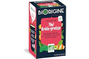 BiOrigine - Thé Brûle-graisse - Thé vert & Thé Oolong- Ingrédients d'origine naturelle - 20 sachets