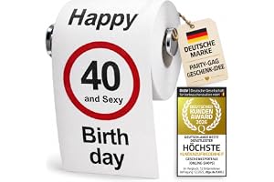 GOODS+GADGETS® Roligt Toalettpapper 40 år - Födelsedag Present