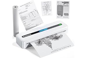 Phomemo Impresora Termica, Impresora Portátil A4 Compatible con Phone Mediante Bluetooth, Windows y macOS Mediante Cable USB, para Viajes, Trabajo, Hogar