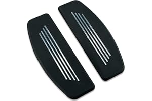 Kuryakyn 7553 Motorcycle Foot Control Component: Premium Floorboard Inserts for 1984-2019 Harley-Davidson Motorcycles, Traditional Driver Boards, Black