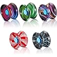 MAKINGTEC Alloy Yo-yo, 5 Pieces Dazzling Alloy Response Ball Beginner String Stunt Ball Auto Return Technology Ball Children's Party Toys for Beginners Rope Rotation Axis Entertainment Ball