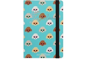 Legami Kalendarz tygodniowy 2024-2025, średni 18 miesięcy, od lipca 2024 do grudnia 2025, motyw psa, papier z certyfikatem FSC, zapięcie z gumką, planer miesięczny, 12 x 18 cm, Sky Blue Dogs