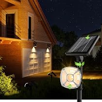 APOMAO Solar-Strahler – 36 LEDs, 1000 Lumen, Verstellbar, IP67 Wasserdicht Für Garten & Weg