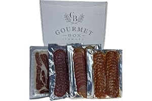 Cesta Gourmet para regalar,Lote de Ibéricos loncheados,Gourmet Box ZAMORA-Jamón,Lomo,Chorizo,Salchichón (Pack 400gr.)