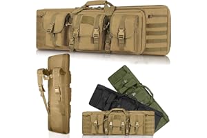 SJASD Gewehrtasche 2 langwaffen,Lange Jagdtasche,waffentasche für langwaffen abschließbar,mit Doppelfach & 3 Große Zubehör Beutel,für Outdoor Tactical Gewehr