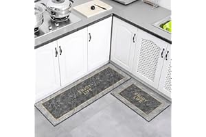 LXTOPN kitchen mats non slip washable, Anti Fatigue Kitchen Mat, Non Slip Waterproof Geometric Kitchen Runner Rug for Kitchen Bedroom