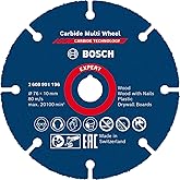 Bosch 1x EXPERT Carbide Multi Wheel Kesici Diskler (Sert ahşap, &Ccedil;ivili ahşap, Plastik, Al&ccedil;ıpan panel, &Oslash; 76 mm, Aksesuar Mini 