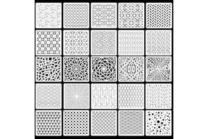 Rolin Roly Geometryczne szablony do malowania, w paski, wzór geometryczny, wielokrotnego użytku, do podłóg, ścian, tkanin, mebli, dekoracja, sztuka, 25 szt., 25 szt