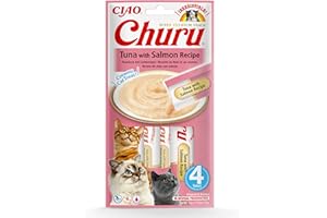 INABA CHURU CAT RECETA DE ATUN CON SALMON 4X 14GR